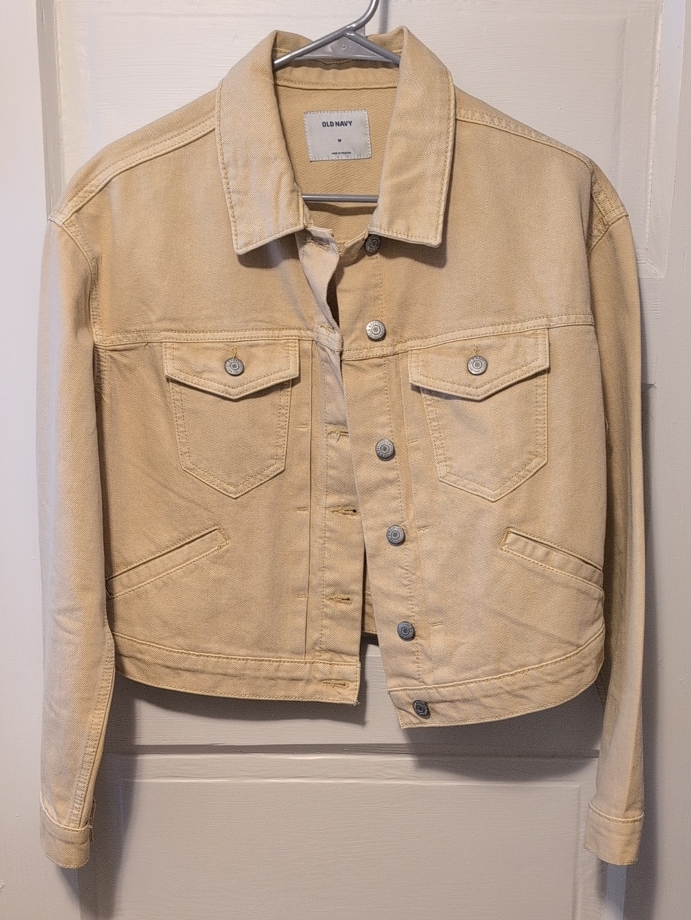 Old Navy Light Cream Denim Trucker Jacket